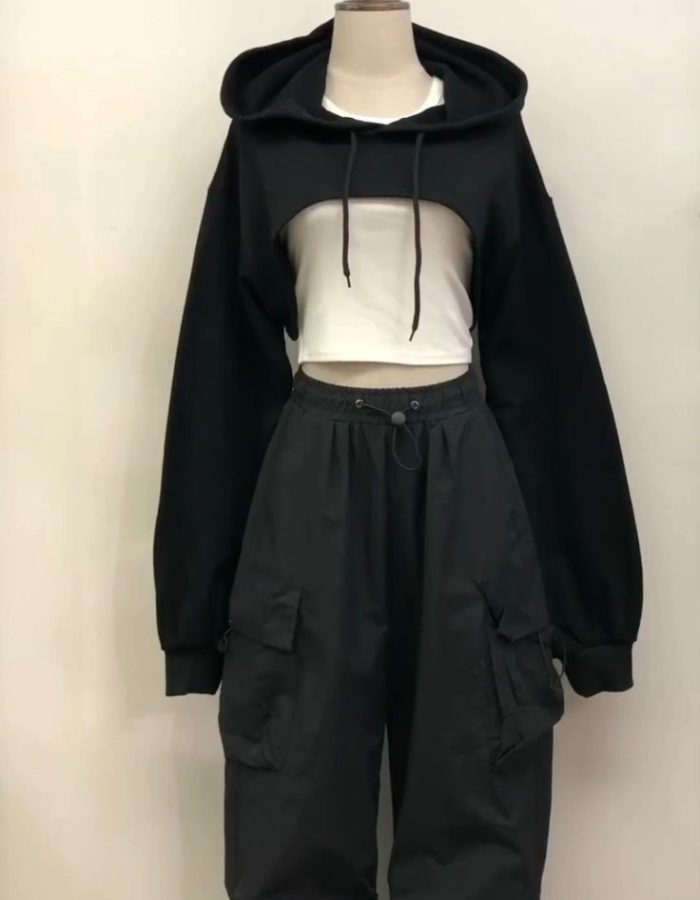 Soft Cropped Shrug Hoodie